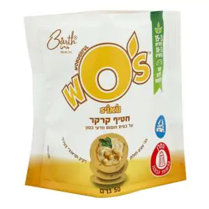 חטיף קרקר חלבון על בסיס חומוס וזרעי כמון - 50 גרם ברט וואווס 