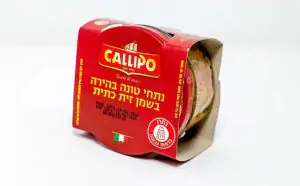 טונה בהירה בשמן זית כתית CALLIPO צנצנת 160 גרם