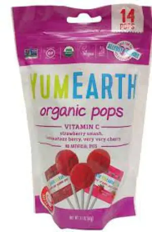 סוכריות על מקל ויטמין C אורגניות  YUMEARTH
