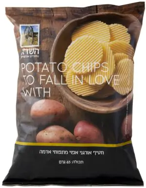 חטיף צ'יפס אורגני מתפוחי אדמה ללא מלח 80 גרם - השדה