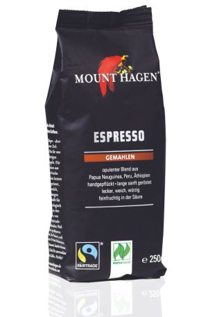 קפה אספרסו קלוי וטחון אורגני MOUNT HAGEN