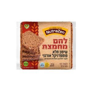 לחם מחמצת שיפון מלא אורגני  - פומפרניקל 500 גרם nutrazen