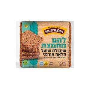 לחם מחמצת שיבולת שועל אורגנית מלאה 375 הגרם nutrazen