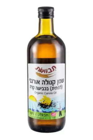 שמן חמניות אורגני כבישה קרה 1 ליטר תבואות