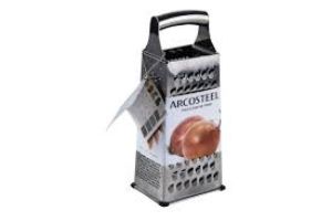 מגרדת נירוסטה 4 צדדים עם בסיס גומי arcosteel