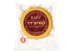 קשיוצ'דר  PLENTY טבעונית בסגנון צ'דר חצי קשה על בסיס אגוזי קשיו 15%