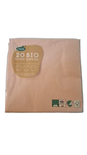 20 מפיות שולחן נייר ממוחזר קרם     - DONNY