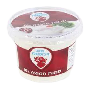 שמנת חמוצה 10% 500 גרם חוות הבופאלו