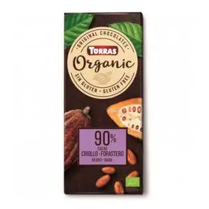 שוקולד מריר אורגני 90% קריולו 100 גרם - טוראס