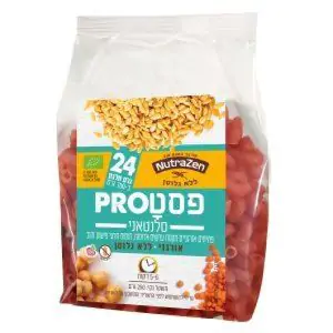 פסטה PRO עדשים אדומות ודלעת GF אורגנית 250 גרם - NATURAZEN