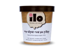ILO- גלידת קפוצינו עם שברי שוקולד מריר 473 גרם - טבעוני