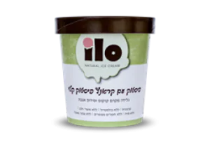 ILO- גלידת פיסטוק עם קראנץ פיסטוק - 473 גרם - טבעוני