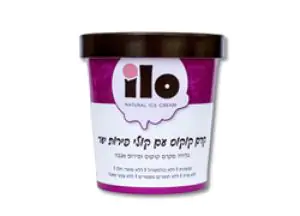 ILO- גלידת קרם קוקוס עם קולי פירות יער 473 גרם - טבעוני