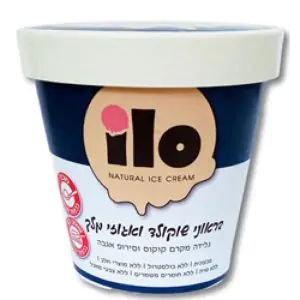 ILO- גלידת בראוני שוקולד ו אגוזי מלך 473 גרם - טבעוני