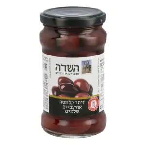 זיתי קלמטה בצנצנת אורגני השדה