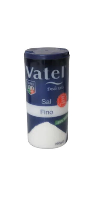 מלח ים אטלנטי דק 250 גרם מופחת נתרן 33% - VATEL