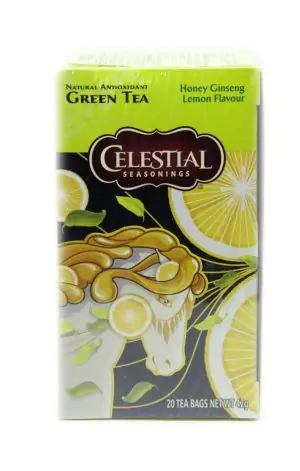תה ירוק עם ג'ינסנג בטעם לימון ודבש - celestial