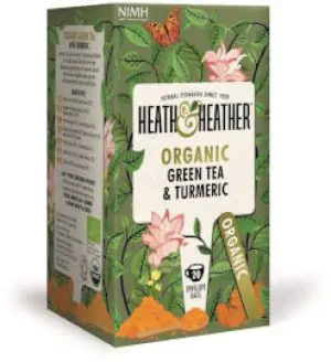 תה ירוק ו כורכום אורגני -hit&heater