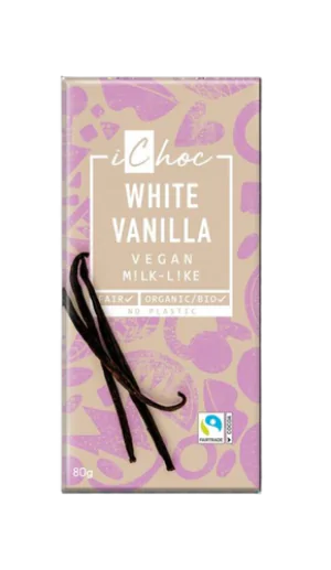 שוקולד טבעוני לבן וונילה אורגני - ichoc