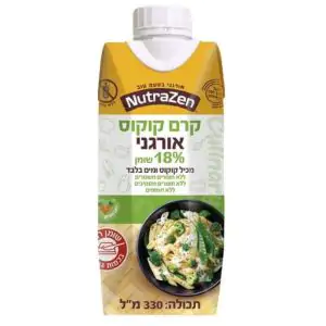 קרם קוקוס אורגני ללא גלוטן 18% קרטונית - נוטרהזן