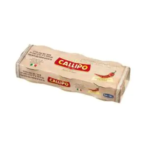 שלישית טונה בשמן זית עם פלפל חריף 3*80 גרם- CALLIPO