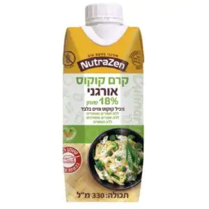 נוטרה זן קרם קוקוס 22-24% נוטרה זן 330 מ"ל