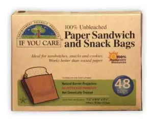 שקיות אוכל מנייר 48 שקיות  If You Care