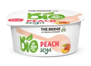 ביוגורט סויה - אפרסק אורגני טבעוני לל"ג - the bridge
