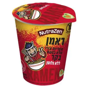 מנה חמה ראמן איטריות אורז מלא בטעם בקר ללא גלוטן - נוטרה זן