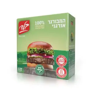 המבורגר בקר אורגני גראס-פד 0.4 קילו - בלדי