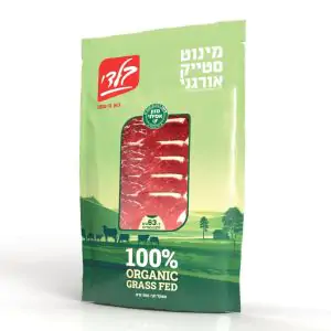 סטייק מינוט בקר אורגני 300 גרם גראס-פד - בלדי